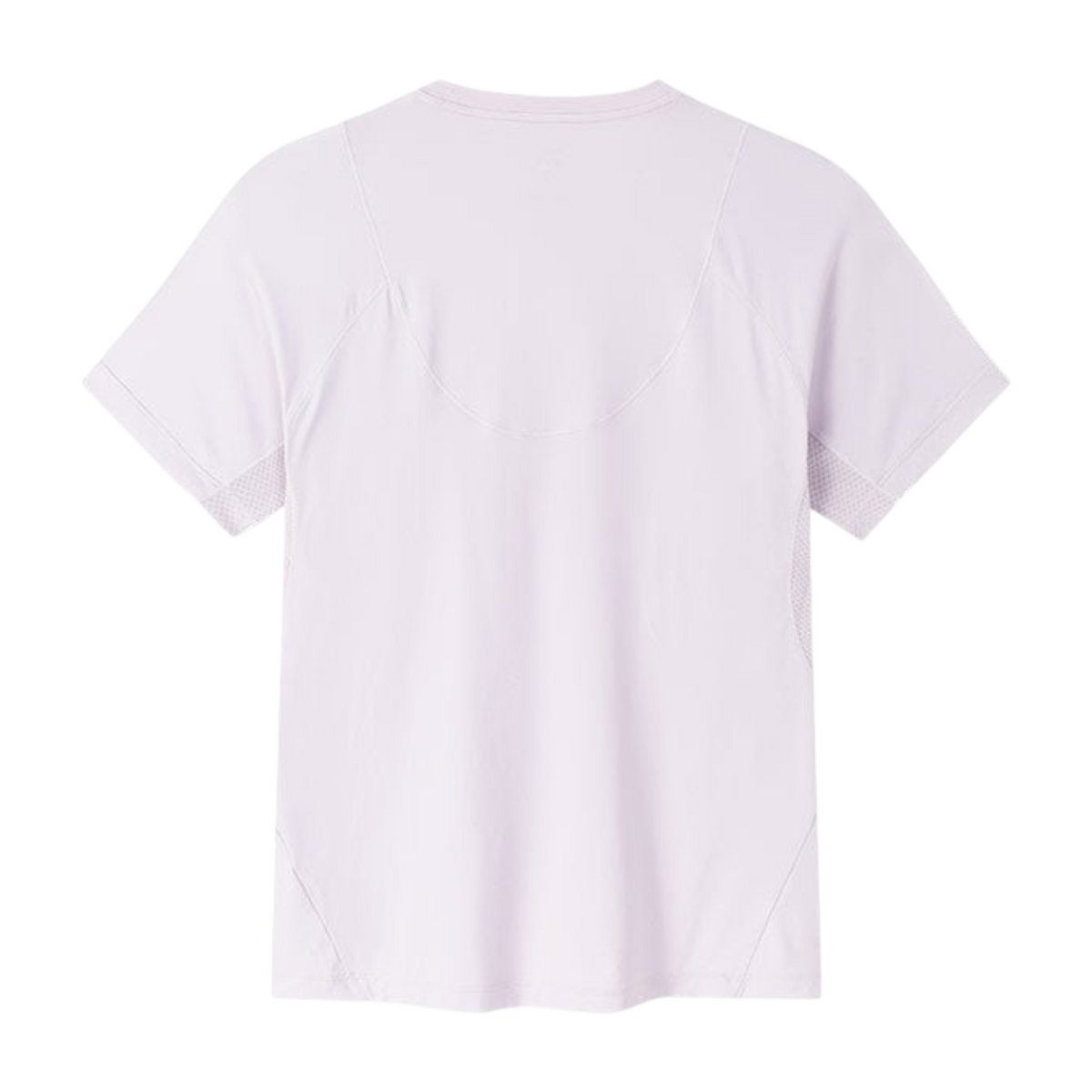 FRG light purple short sleeve athletic t-shirt with mesh side panels and back yoke detail
