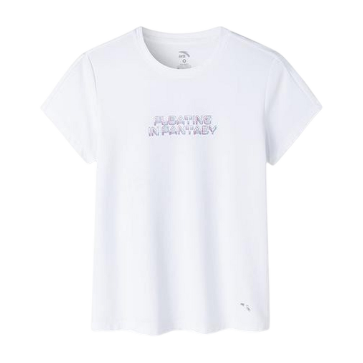 FRG ANTA A-Chill Touch snow white short sleeve training t-shirt with Floating in Fantasy graphic print