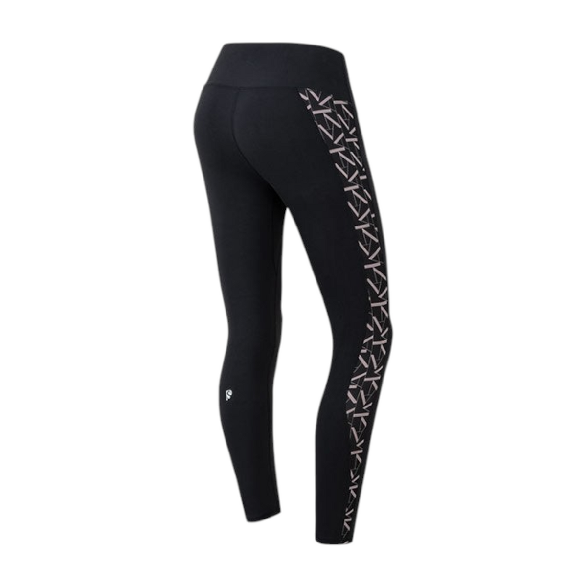 FRG ANTA black ankle-length cross training tights with a geometric side pattern for flexible gym workouts