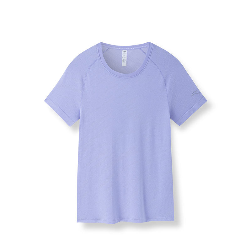 ANTA A-Seamless A-Chill Touch Running Short Sleeve T-Shirt Heather Purple