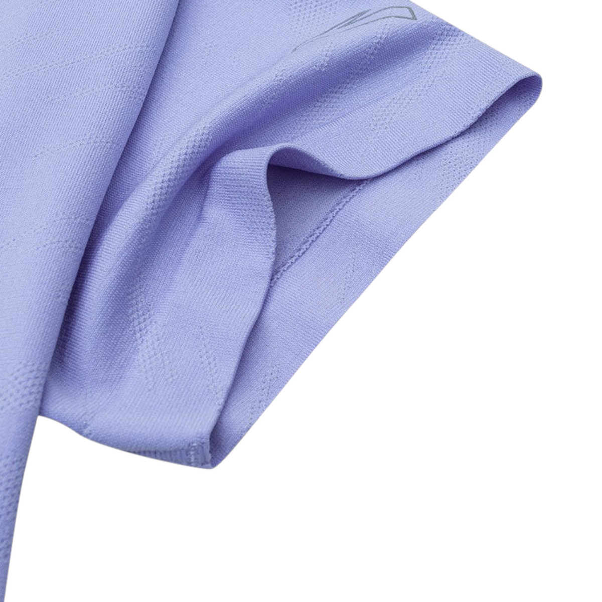 FRG ANTA A-Seamless running t-shirt sleeve in heather purple with breathable textured fabric and cool-touch finish