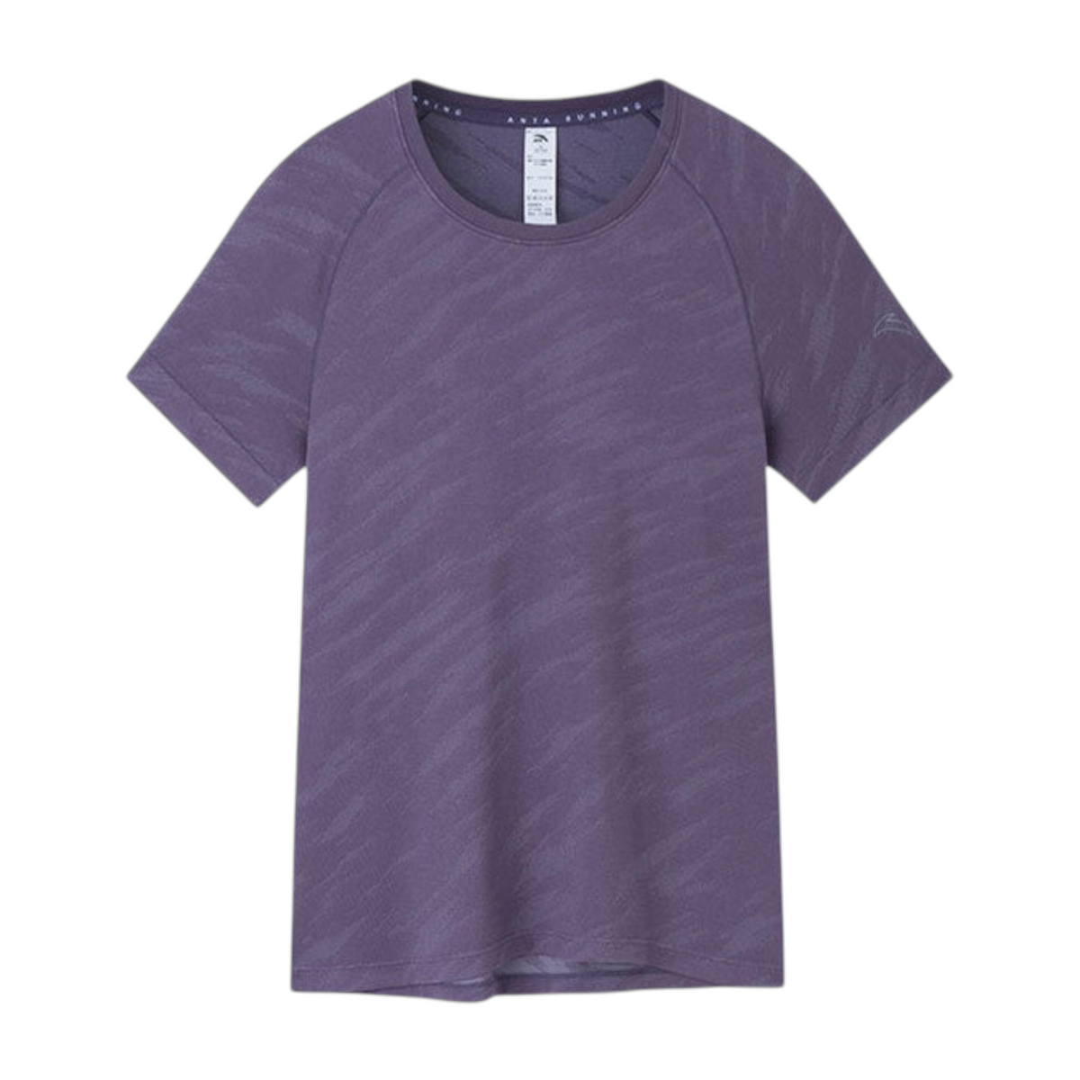 FRG ANTA A-Seamless heather purple running T-shirt with short sleeves and cool-touch breathable fabric.