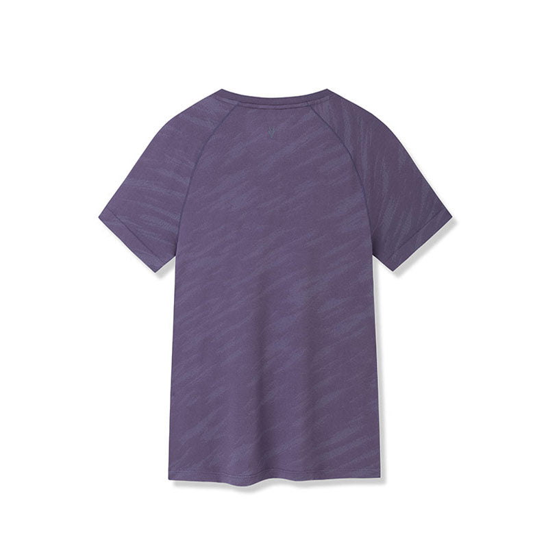 ANTA A-Seamless A-Chill Touch Running Short Sleeve T-Shirt Heather Purple