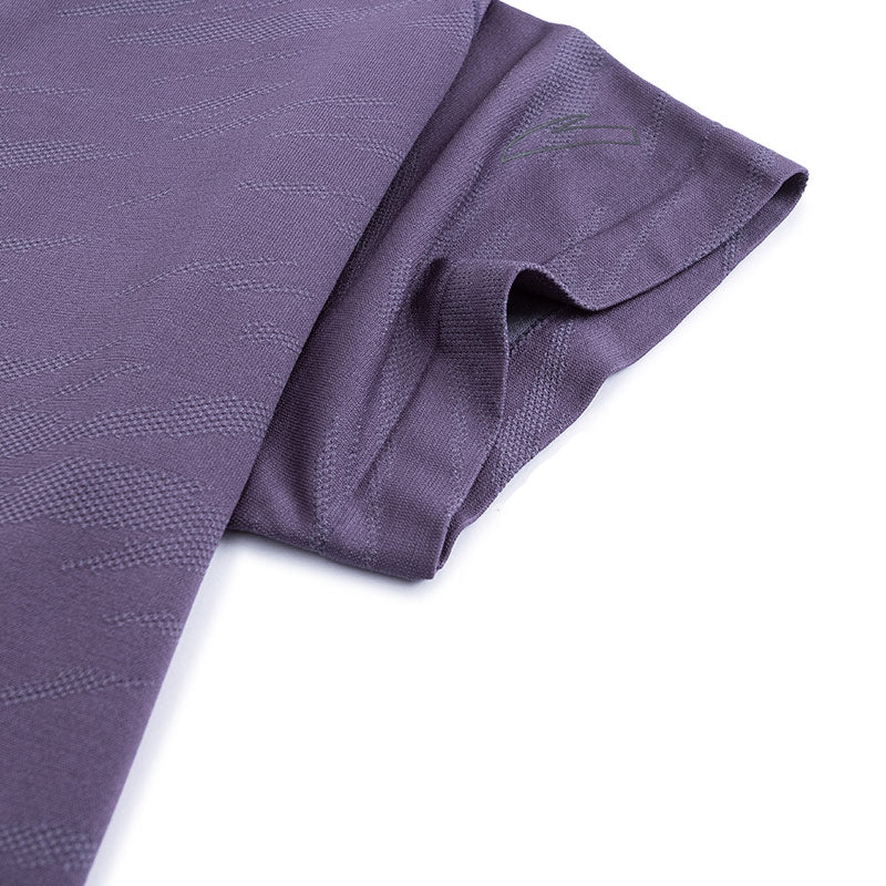 ANTA A-Seamless A-Chill Touch Running Short Sleeve T-Shirt Heather Purple