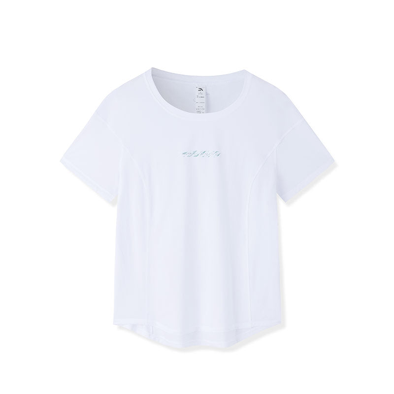 ANTA A-Cool III Running Short Sleeve T-Shirt Snow White