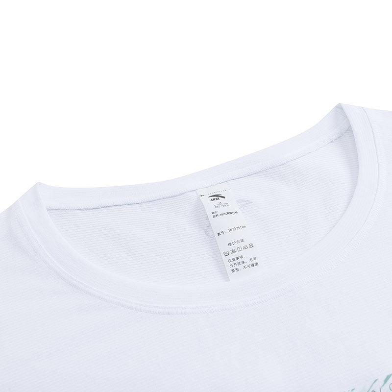 ANTA A-Cool III Running Short Sleeve T-Shirt Snow White
