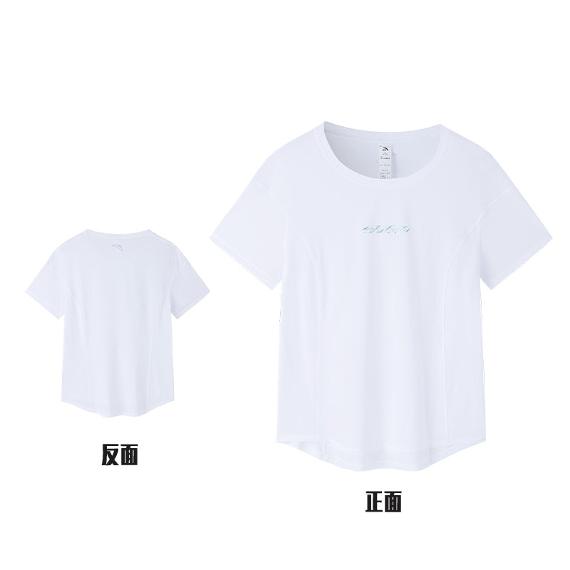 ANTA A-Cool III Running Short Sleeve T-Shirt Snow White