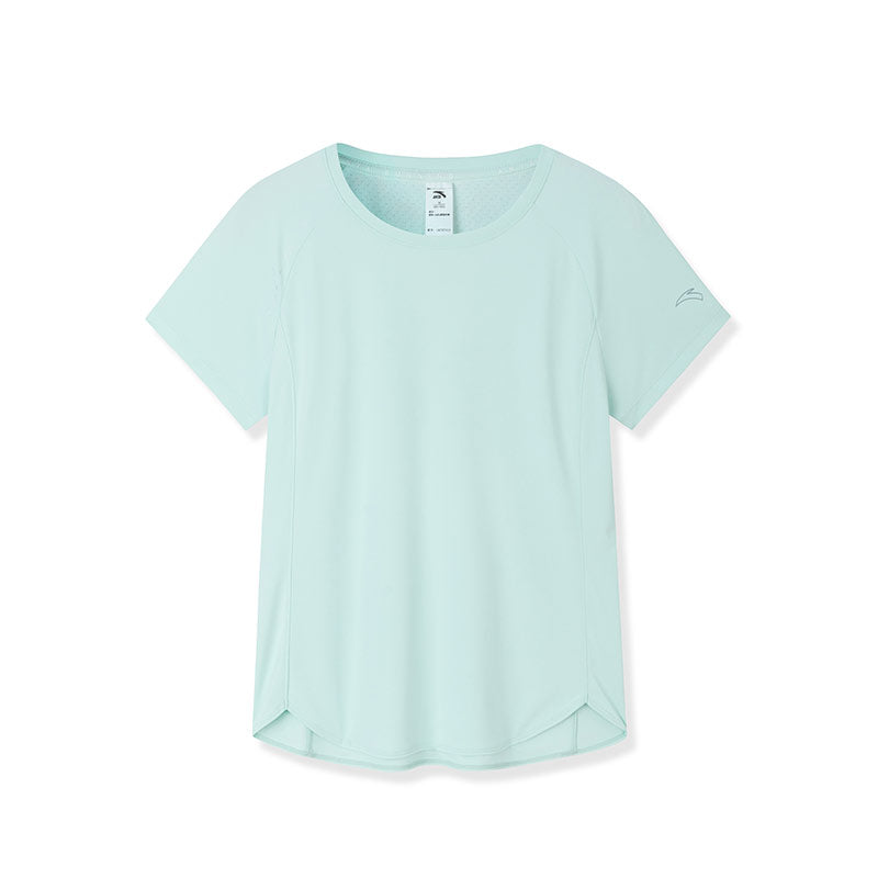 ANTA Sweat Resistant UV Protection Running Short Sleeve T-Shirt L.Green