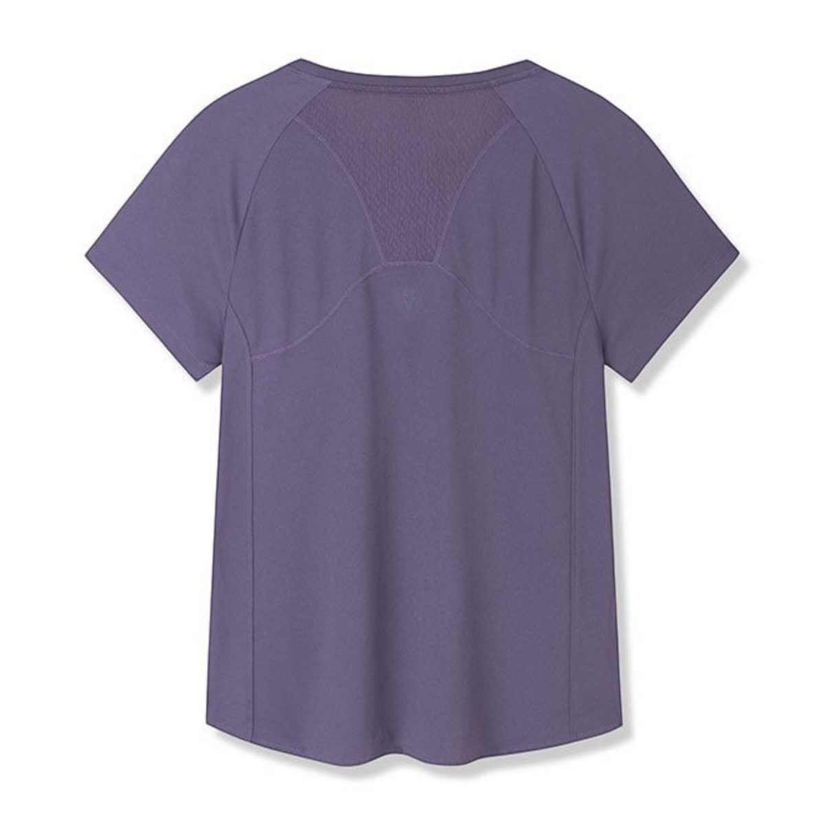 FRG ANTA purple short sleeve running t-shirt with sweat-resistant fabric and back mesh ventilation panel