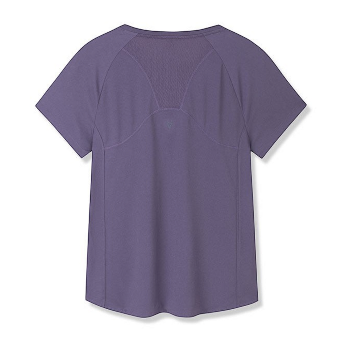 FRG ANTA purple short sleeve running t-shirt with sweat-resistant fabric and back mesh ventilation panel
