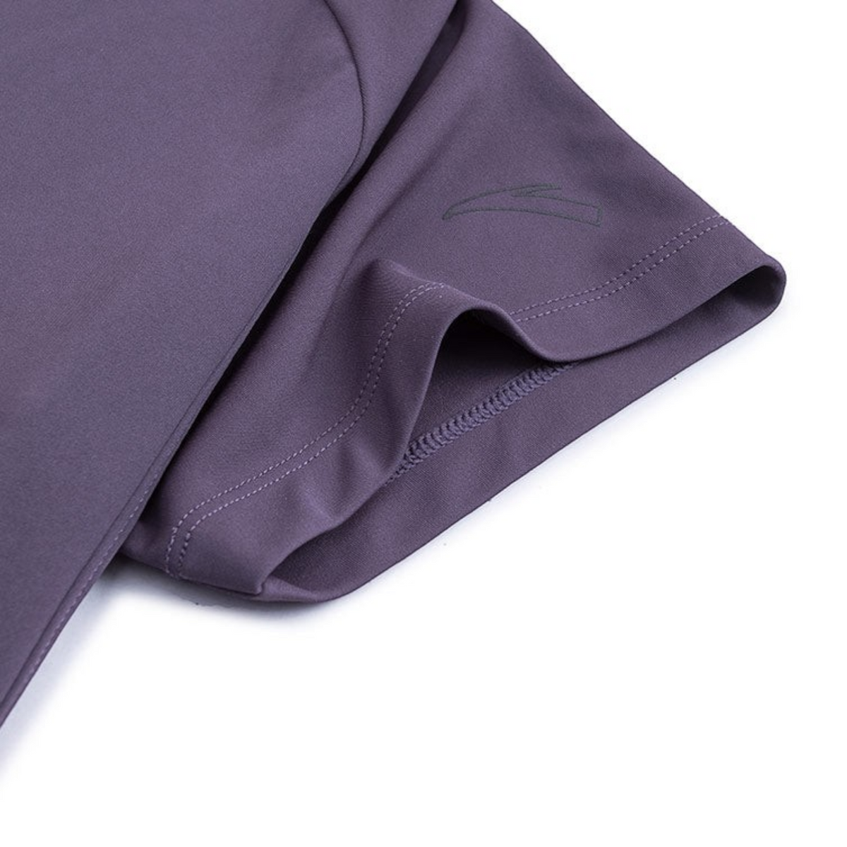 FRG ANTA purple sweat-resistant running t-shirt sleeve with UV protection and logo detail