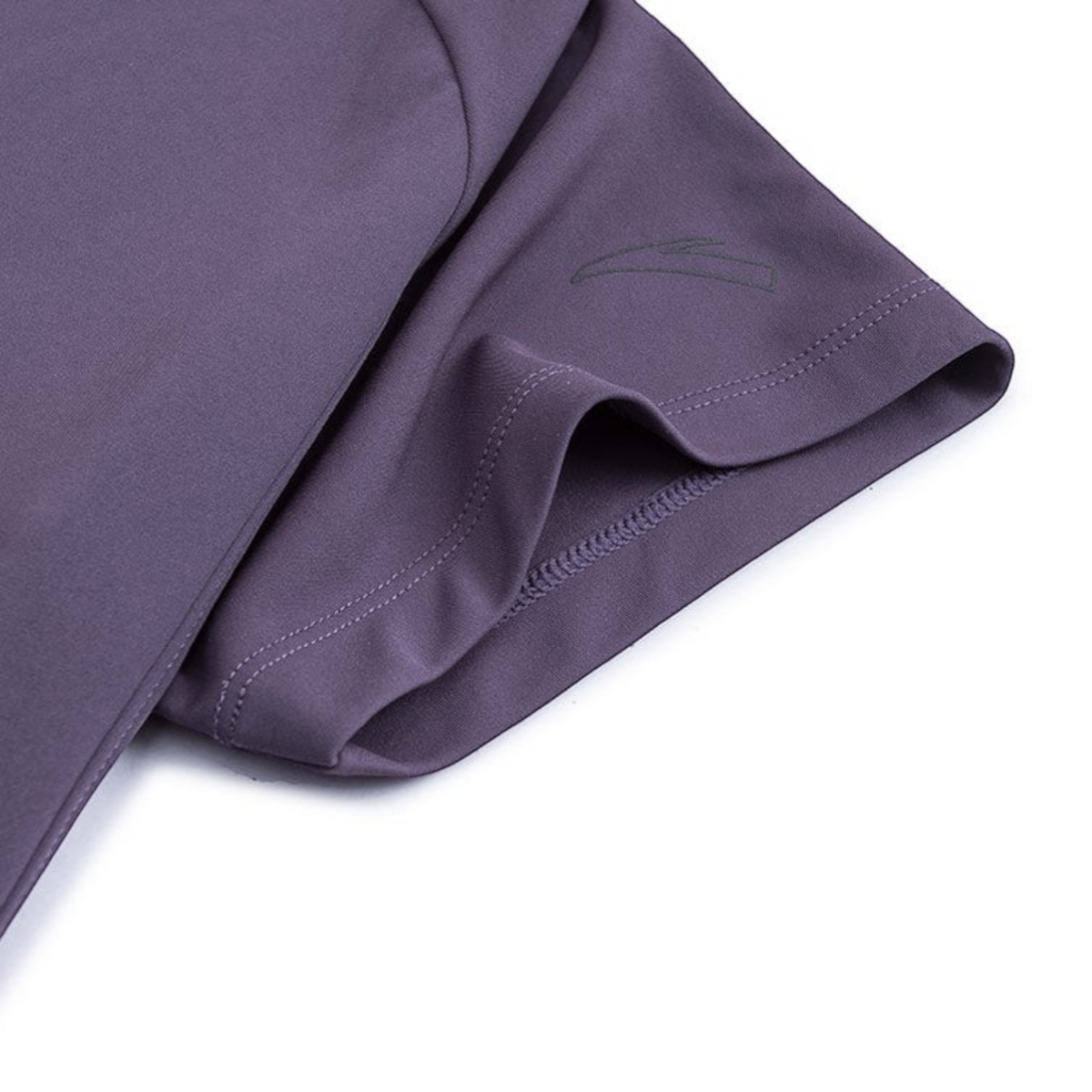 FRG ANTA purple sweat-resistant running t-shirt sleeve with UV protection and logo detail
