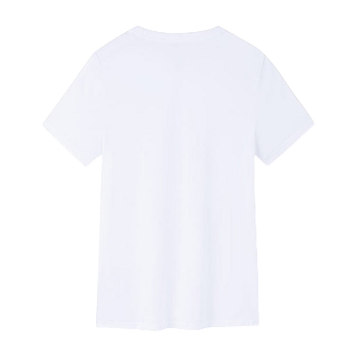 FRG ANTA women's white short sleeve cross training t-shirt, back view, made from a soft cotton-polyester blend.