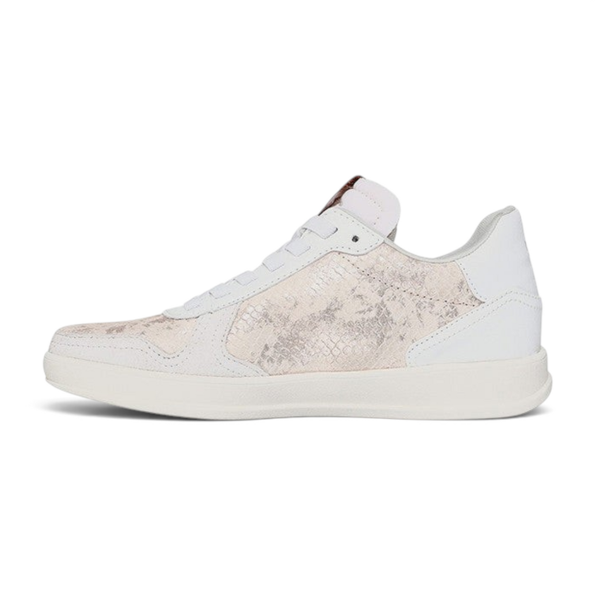 FRG Skechers Mark Nason New Wave Cup Palms sneaker in gold and white with textured metallic finish and lace-up design