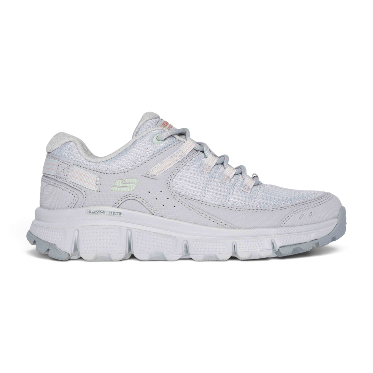 FRG SUMMITS AT light grey athletic sneakers with mesh upper and durable lugged outsole for trail walking