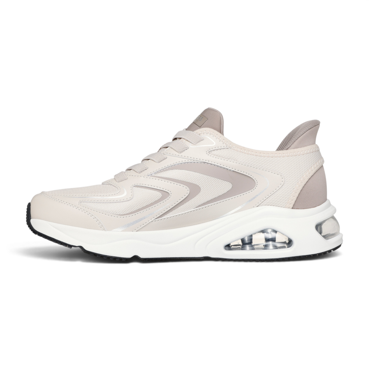 FRG SKECHERS Street Tres-Air Uno Vision-Airy beige slip-in sneaker with visible air-cushioned heel and mesh upper