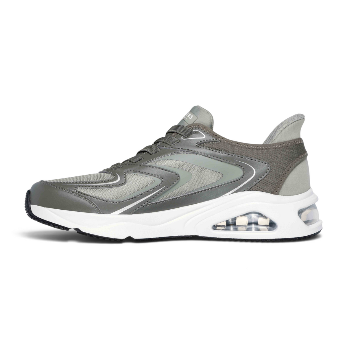 FRG TRES-AIR UNO VISION-AIRY SL grey mesh sneaker with white cushioned midsole and visible air-cushion heel unit