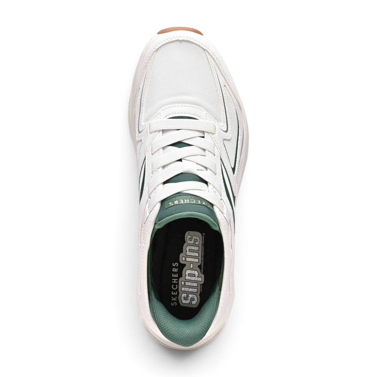 FRG TRES-AIR UNO VISION-AIRY SL white and green slip-in sneakers with mesh upper and cushioned interior