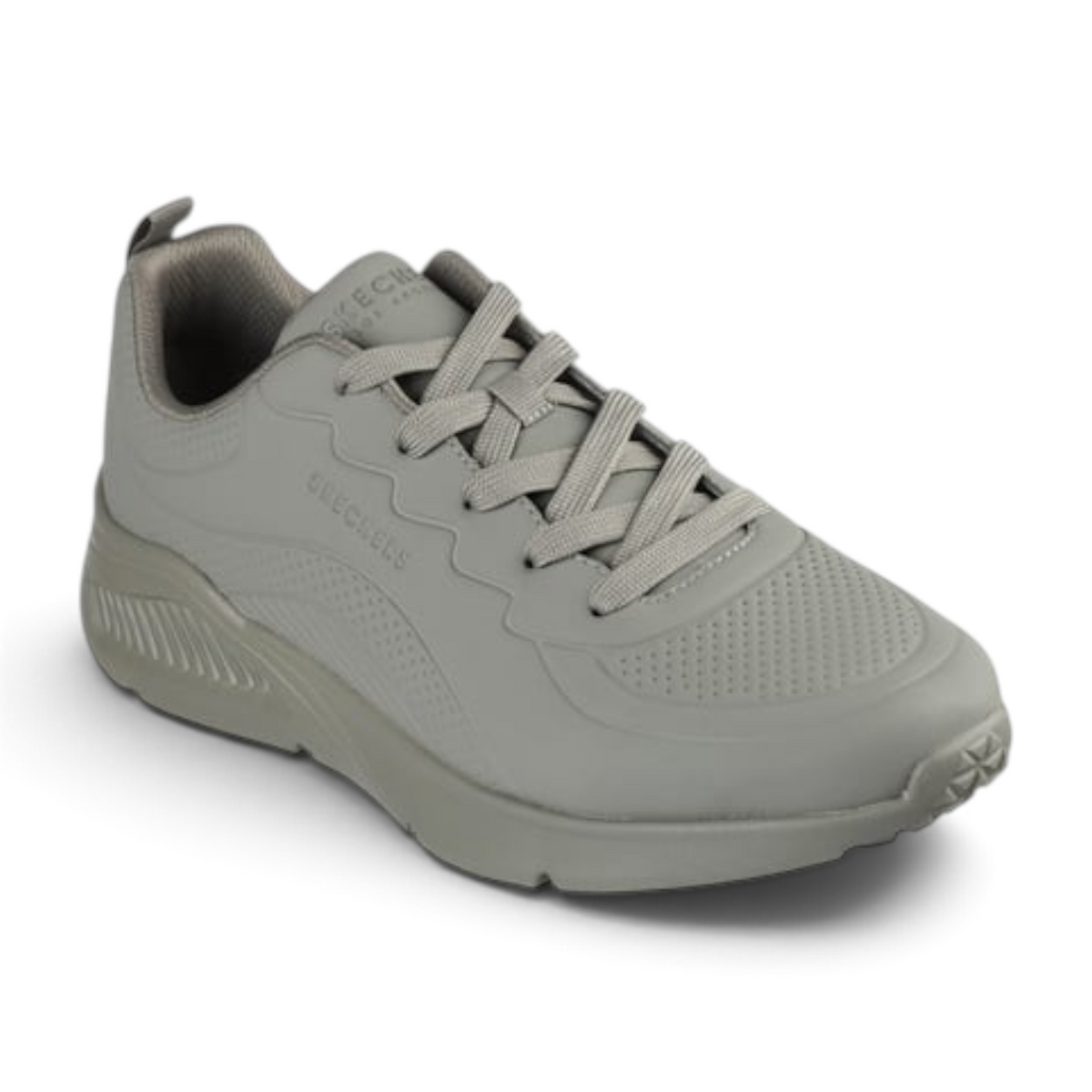 FRG UNO LITE LIGHTER ONE grey deboss durabuck lace-up fashion sneaker with perforated detailing
