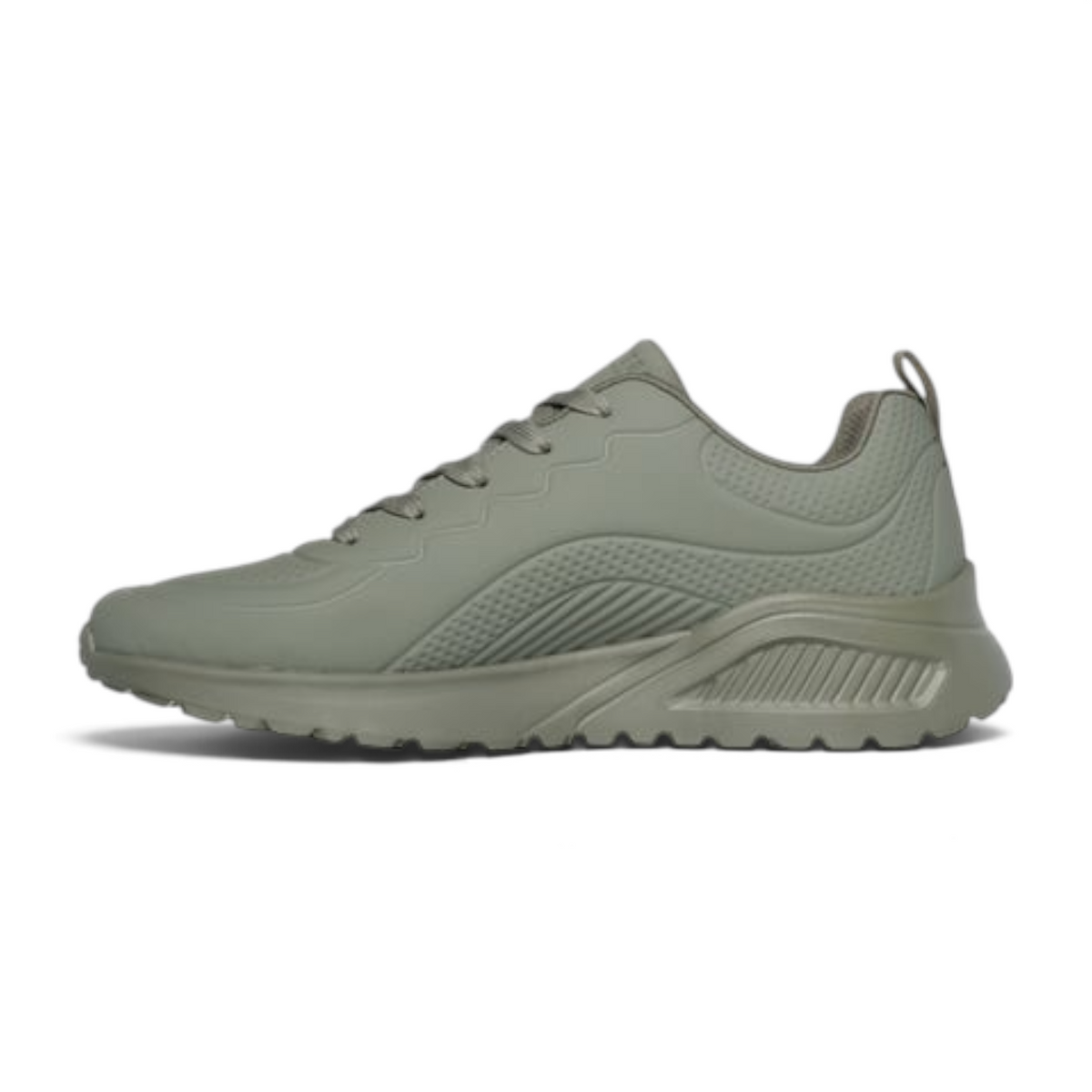 FRG UNO LITE sage green deboss durabuck lace-up fashion sneaker with a lightweight athletic sole