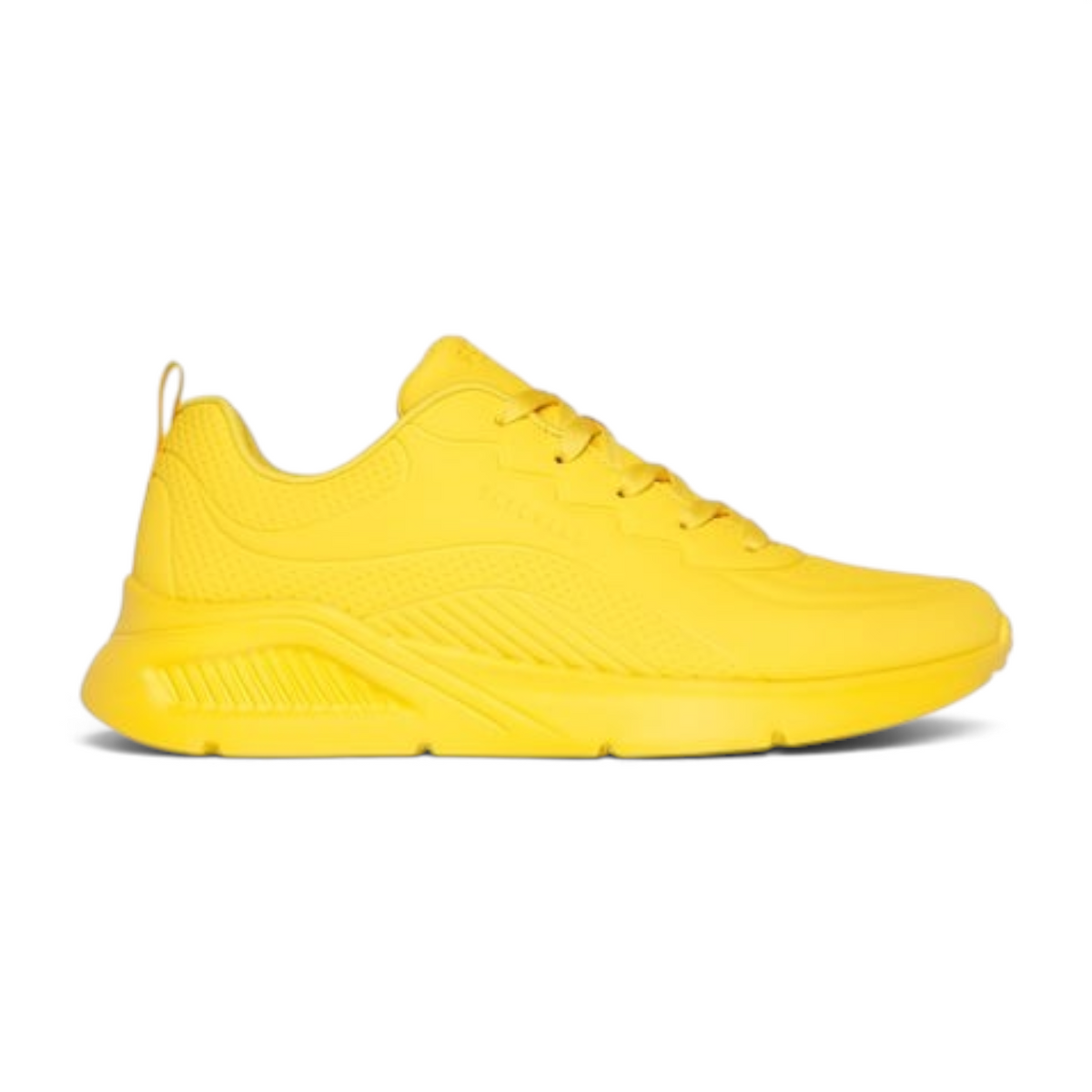 FRG UNO LITE yellow deboss durabuck lace-up fashion sneaker with a lightweight athletic sole