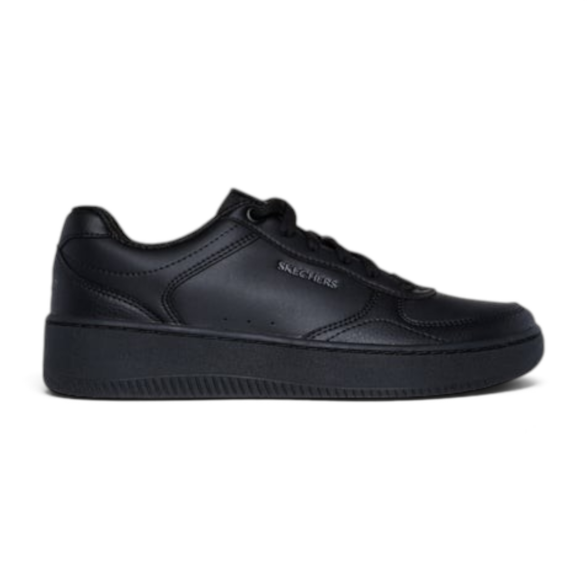 FRG SPORT COURT 2.0 black lace-up sneaker with duraleather overlays and air-cooled memory foam insole