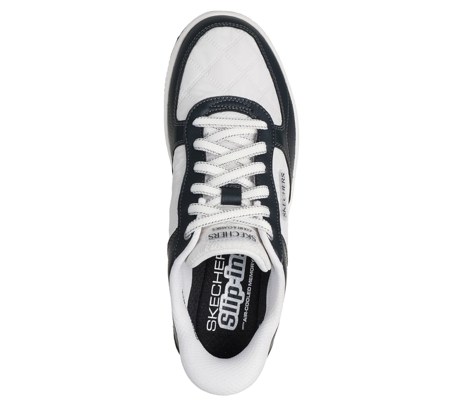 Skechers Cozy Fit Lace Up Sport Court 2.0 - White Black