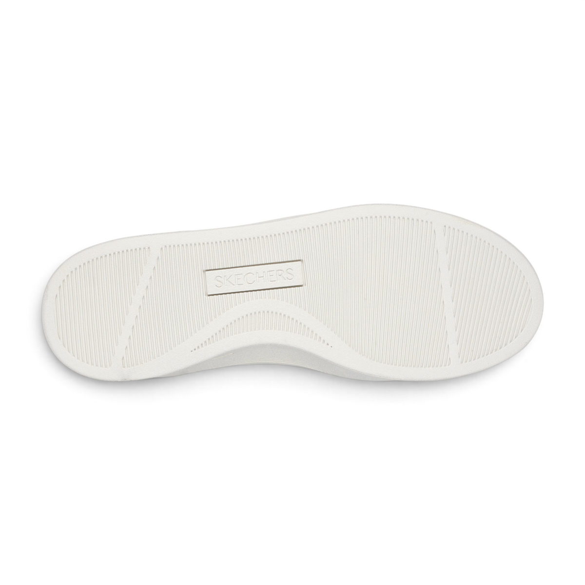FRG Skechers Hiland Quite Chic sneaker white rubber outsole with textured grip pattern and embossed logo