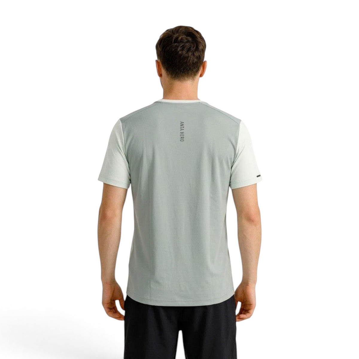 FRG ANTA A-Chill Touch grey short sleeve training t-shirt, back view showing breathable performance fabric