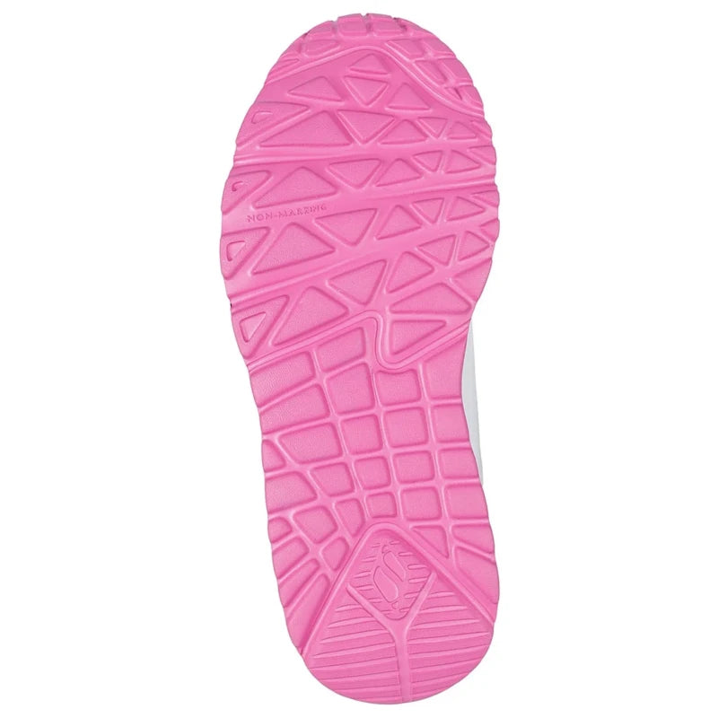 Kids' Skechers x JGoldcrown Uno Lite Lovely Luv White Hot Pink