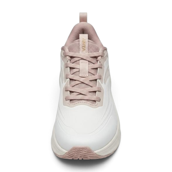FRG ANTA women's white and grey cross-training shoes with breathable mesh and supportive TPU reinforcements