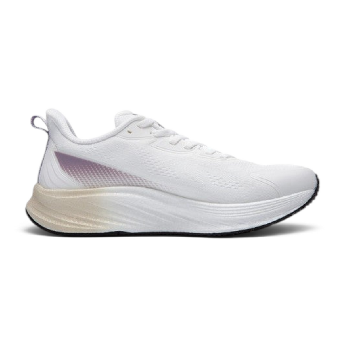FRG ANTA Rocket 6 running shoes in white with purple accents, featuring breathable mesh and NITROEDGE cushioning.