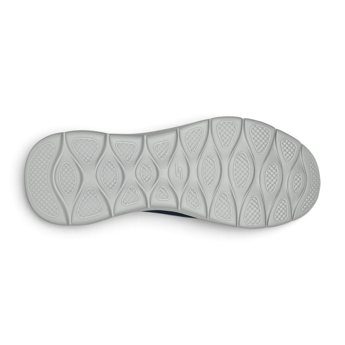 FRG GO WALK FLEX shoe outsole featuring a grey textured rubber tread pattern for traction and flexibility