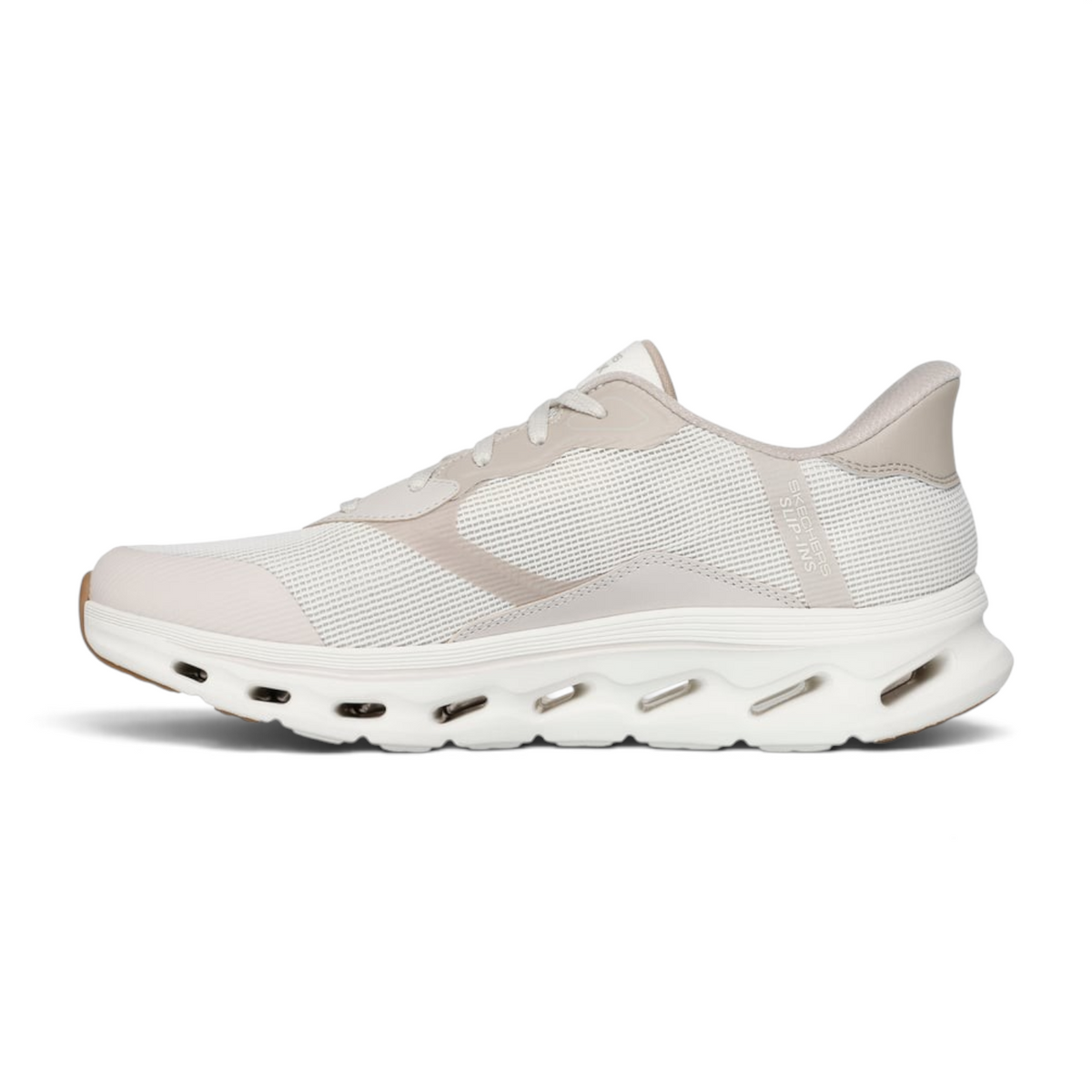 FRG Skechers GO WALK GLIDE STEP 2.0 ZAC off white slip-on athletic sneakers with breathable mesh and cushioned sole