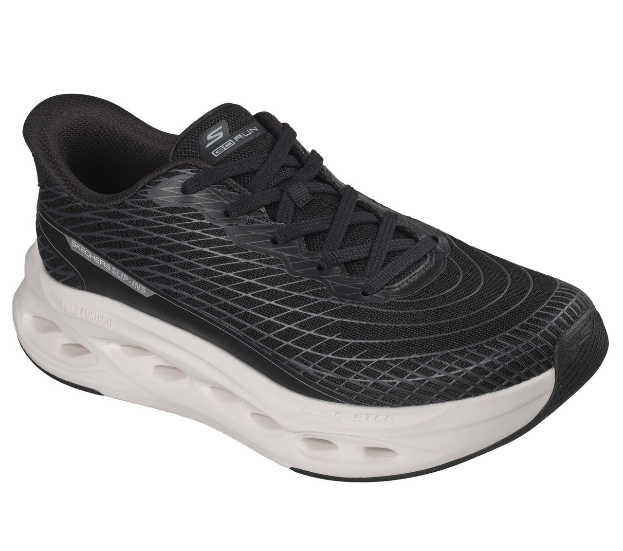 Skechers Max Cushioning Glide-Step Sapphire Black White