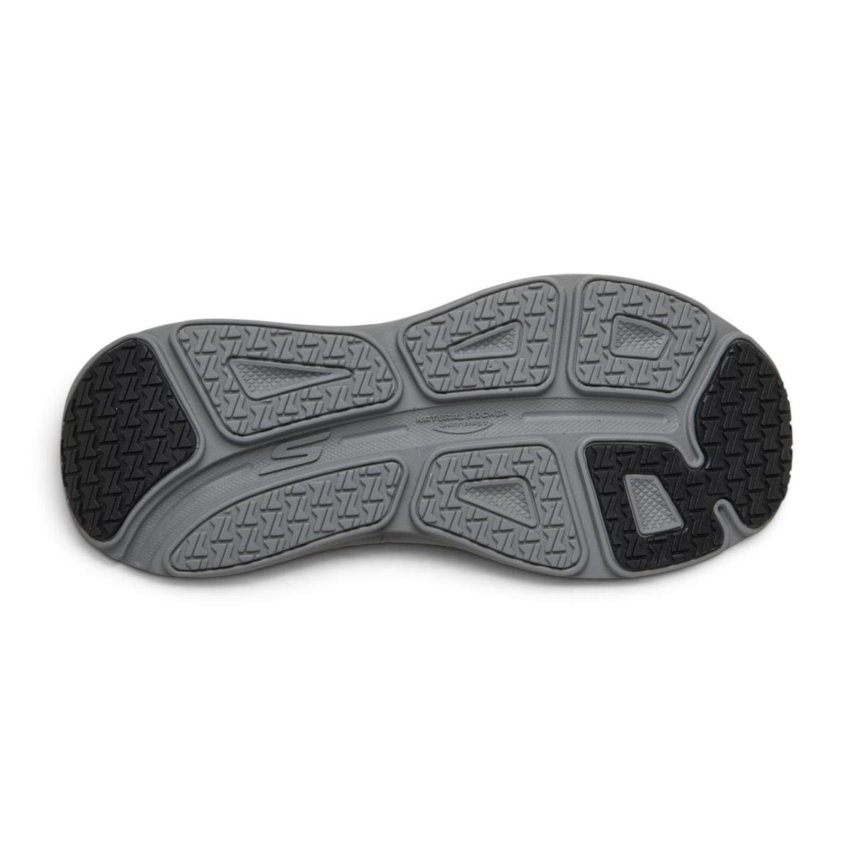 FRG Skechers Max Cushioning Endeavour running shoe grey and black rubber outsole with traction pattern