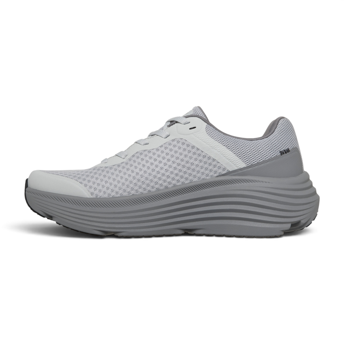 FRG Skechers Max Cushioning Endeavour grey lace-up running shoe with engineered mesh upper and thick foam midsole