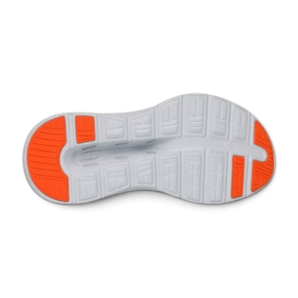 FRG Skechers GO WALK Glide-Step 2.0 sandal outsole in white with bright orange traction pods