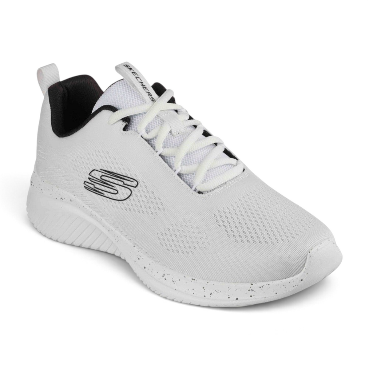 FRG Skechers Ultra Flex 3.0 white lace-up sneakers with engineered mesh upper and speckled rubber outsole