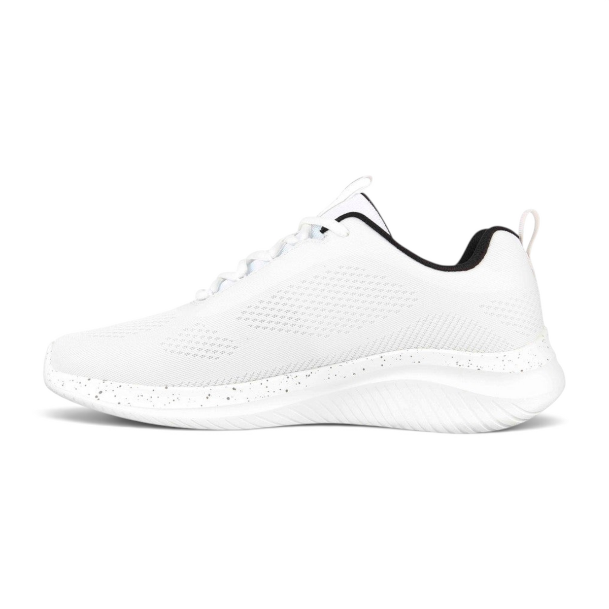 FRG Skechers Ultra Flex 3.0 white engineered mesh lace-up sneaker with speckled midsole and memory foam insole