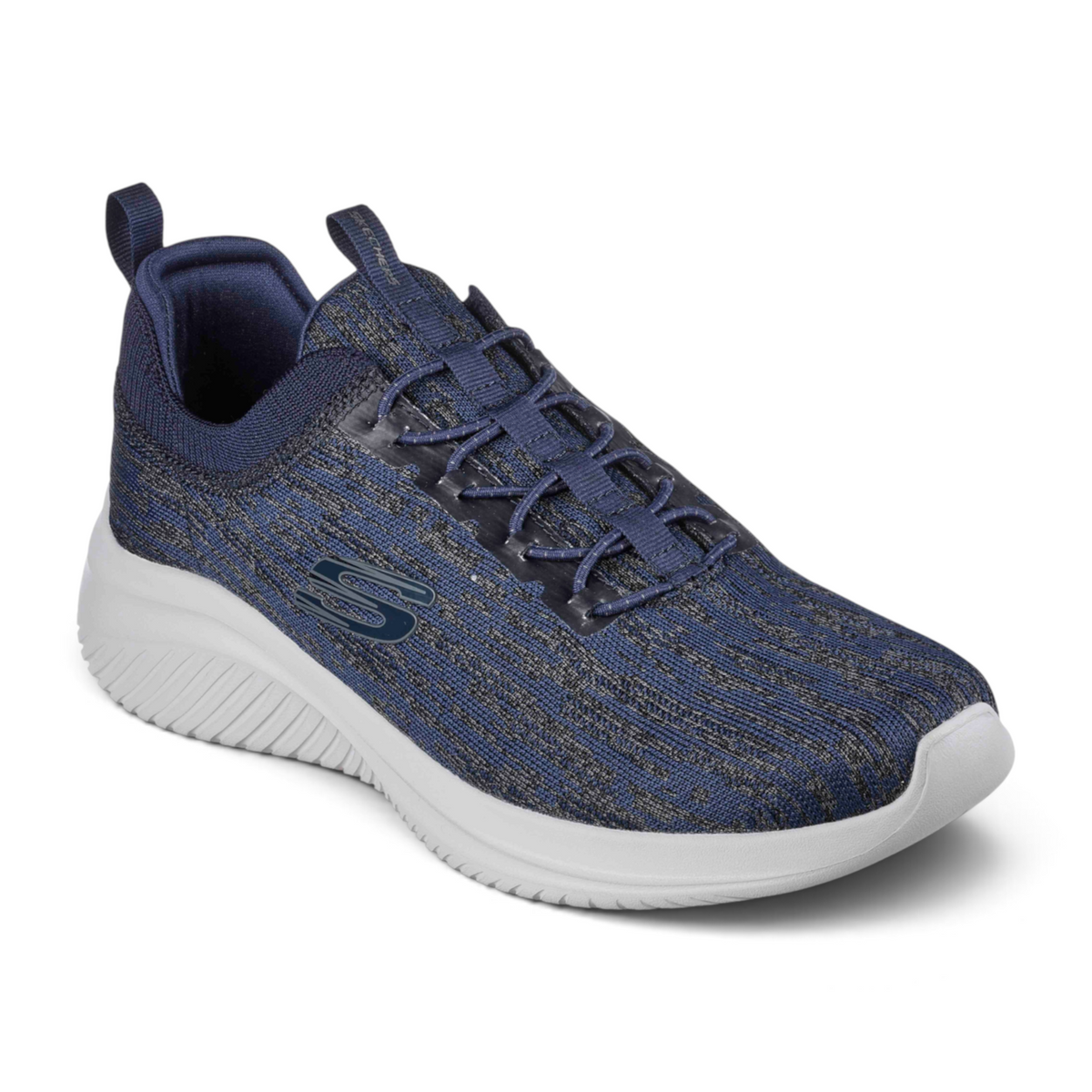FRG ULTRA FLEX 3.0 navy blue vegan knit sneaker with white cushioned sole and air-cooled memory foam insole
