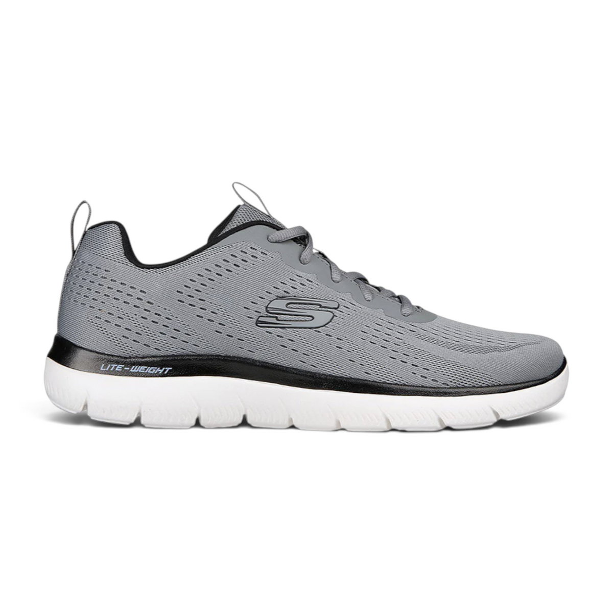 FRG SUMMITS grey lightweight athletic sneaker with breathable mesh upper and white cushioned sole