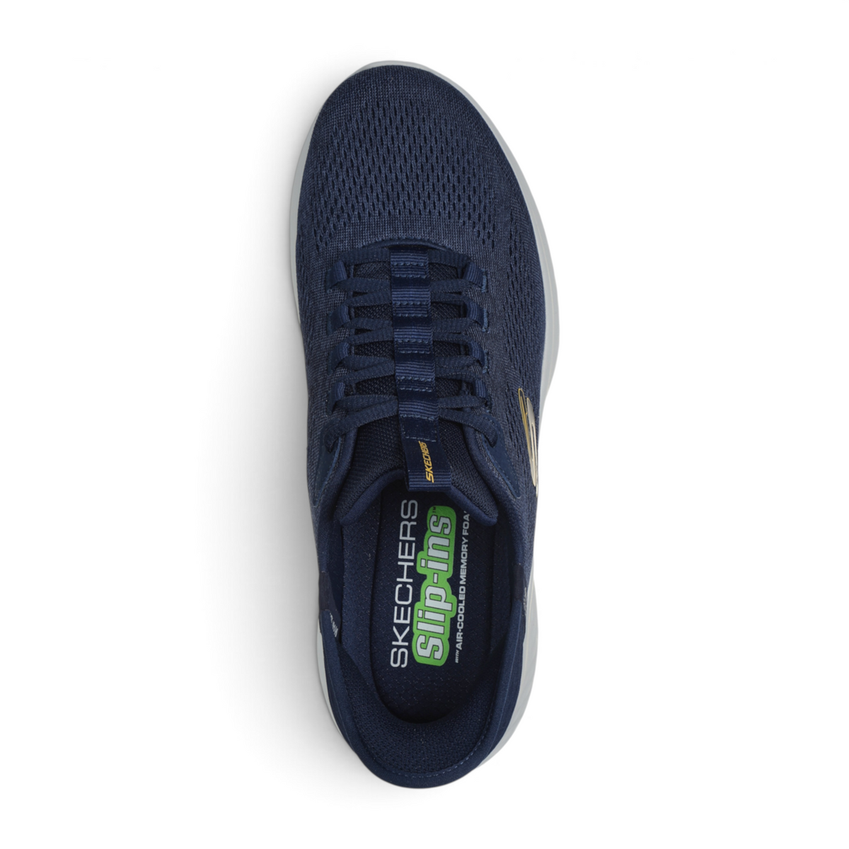 FRG Skechers Slip-ins Skech-Lite Pro Primebase navy blue mesh sneaker with white sole and memory foam insole