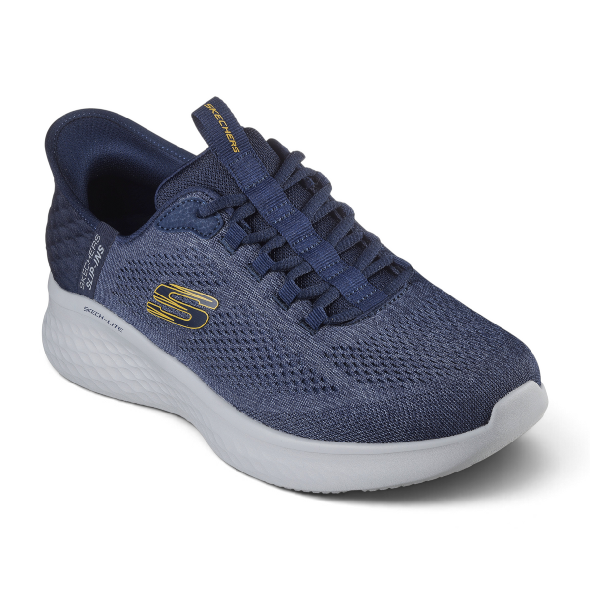 FRG Skechers Slip-ins Skech-Lite Pro Primebase navy blue athletic sneaker with white cushioned sole
