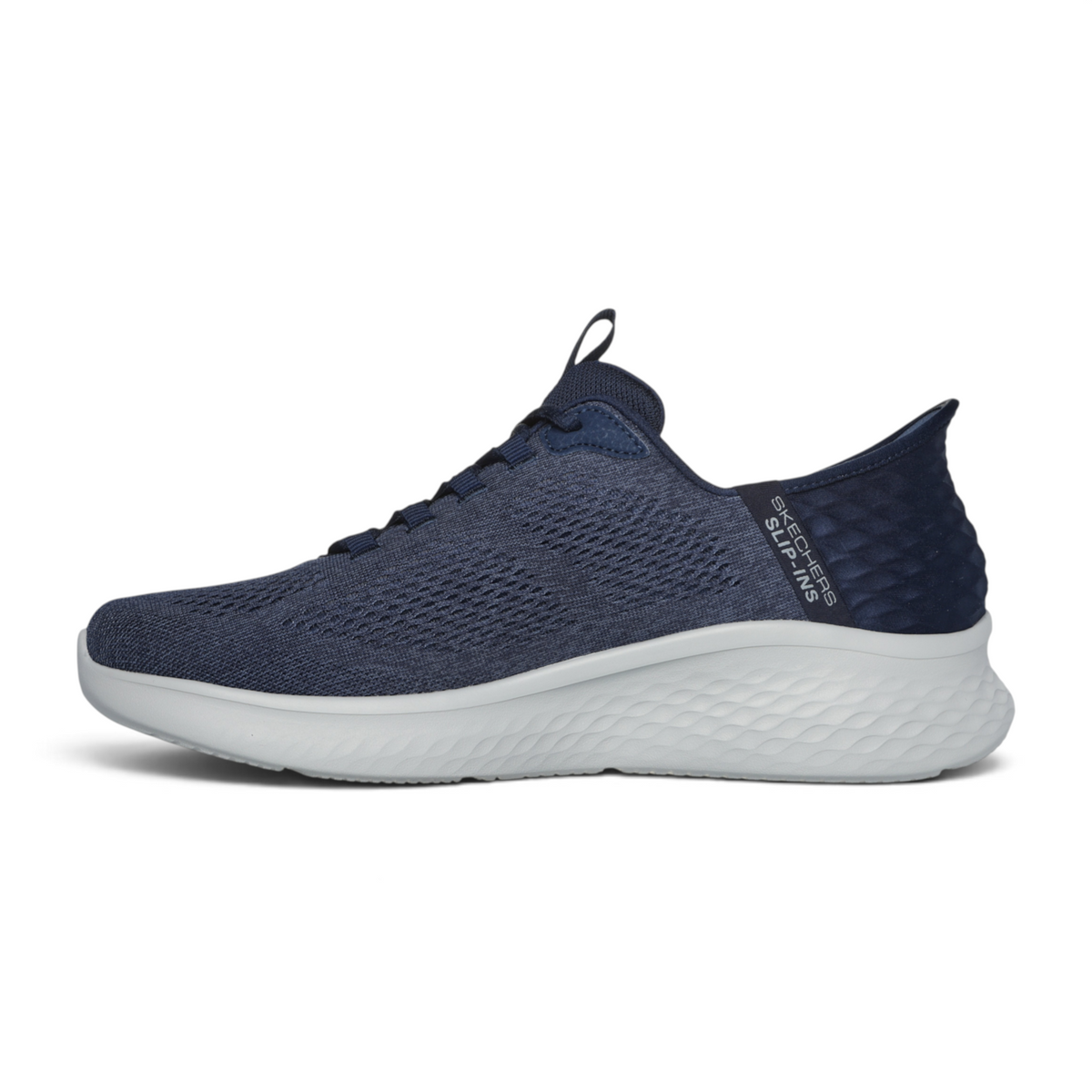 FRG Skechers Slip-ins Skech-Lite Pro Primebase navy blue mesh sneaker with a white cushioned midsole