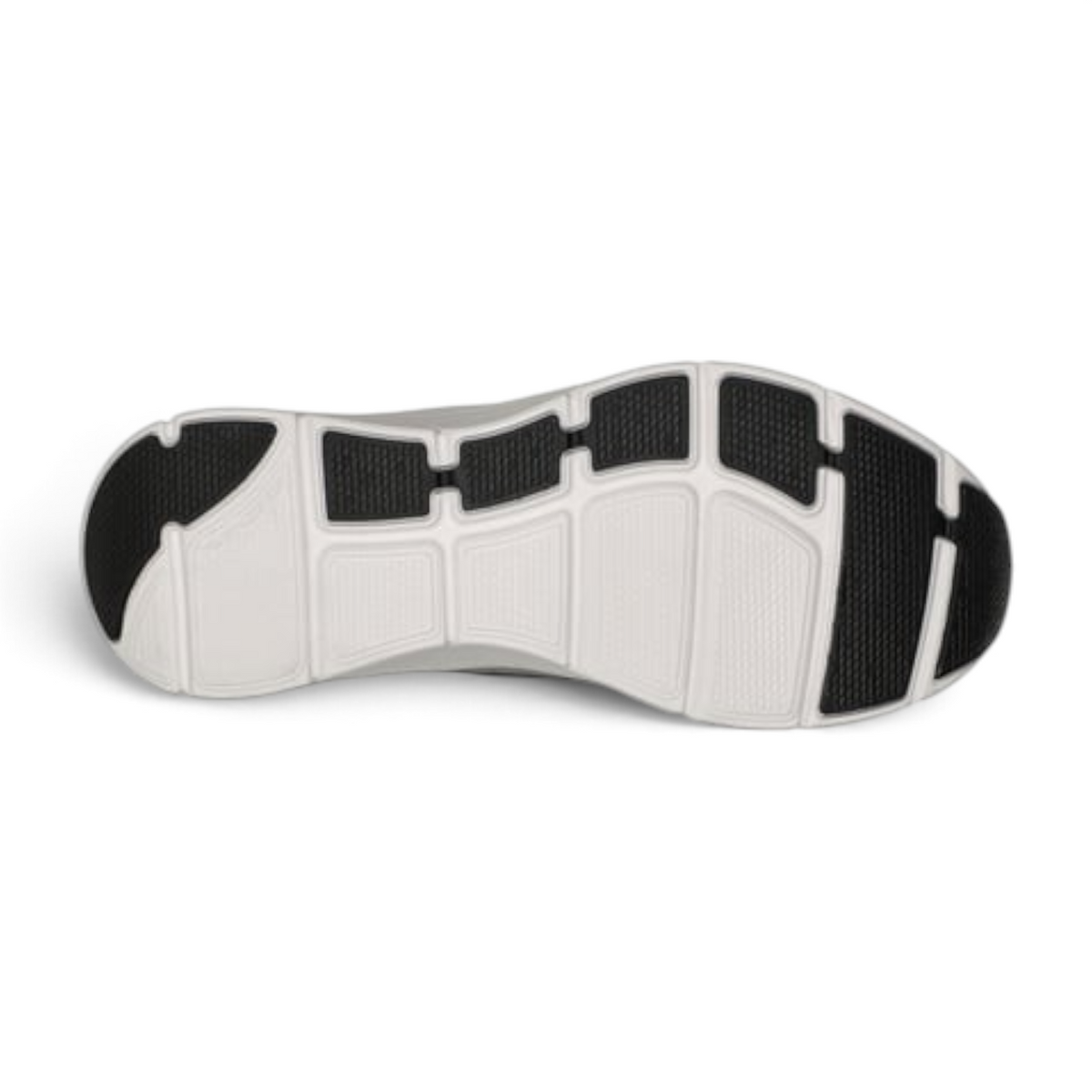 FRG ARCH FIT DLUX sneaker outsole featuring a white cushioned midsole with black rubber traction pads