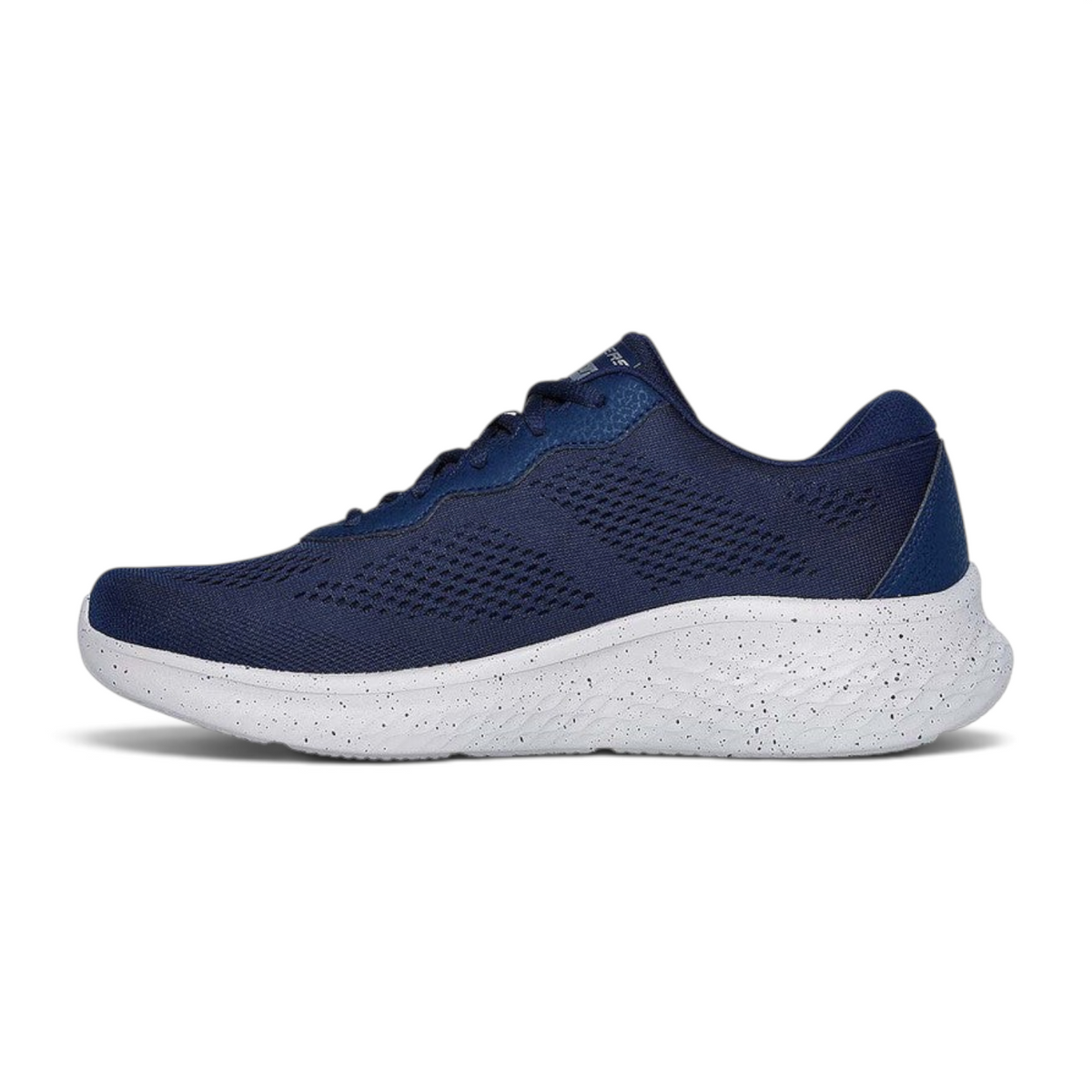 FRG Skechers Skech-Lite Pro Broadside navy vegan lace-up sneaker with engineered mesh and white speckled sole