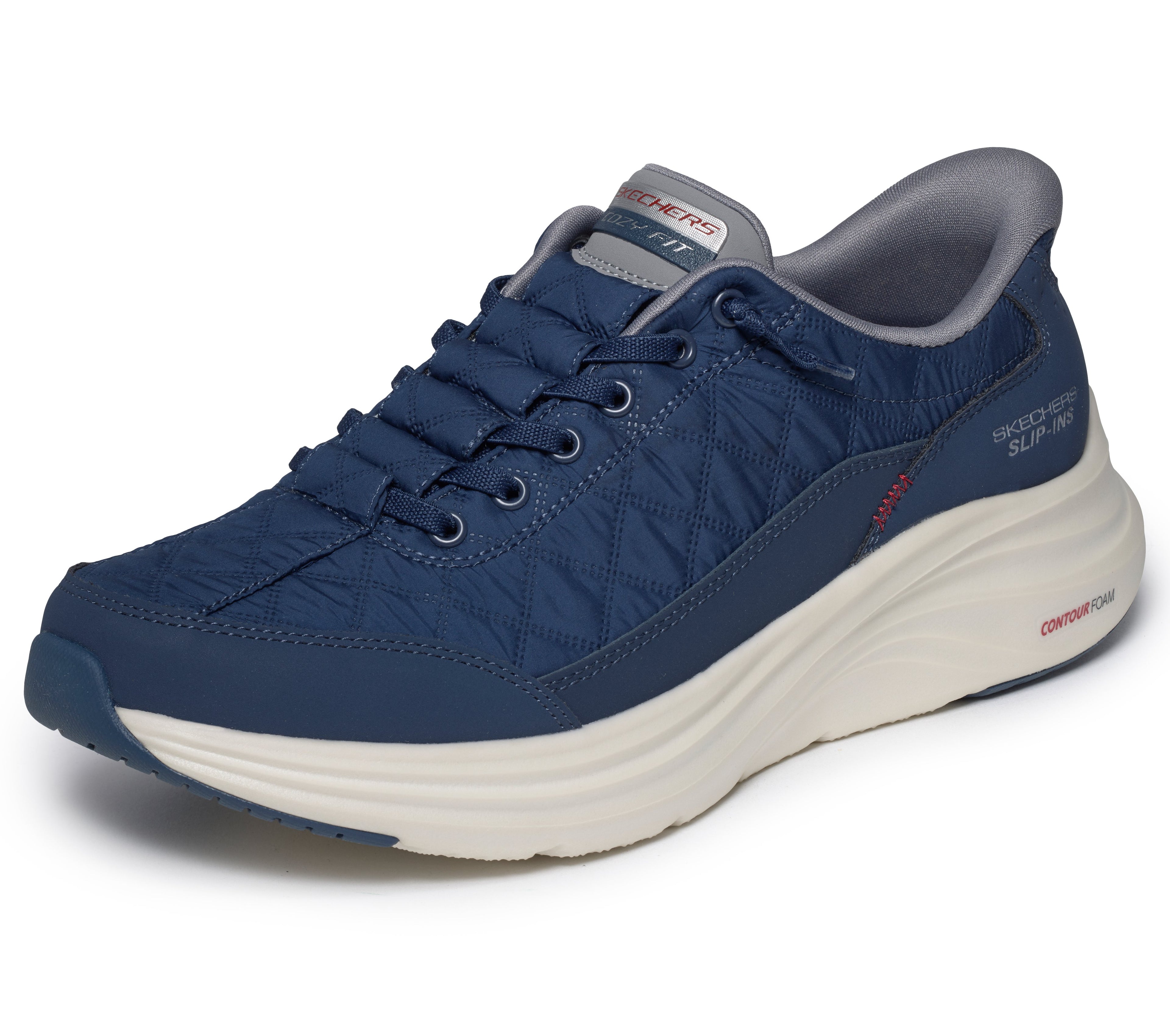 Skechers Sports Cozy Fit Slip-Ins Sneakers Contour Foam - Navy Gray