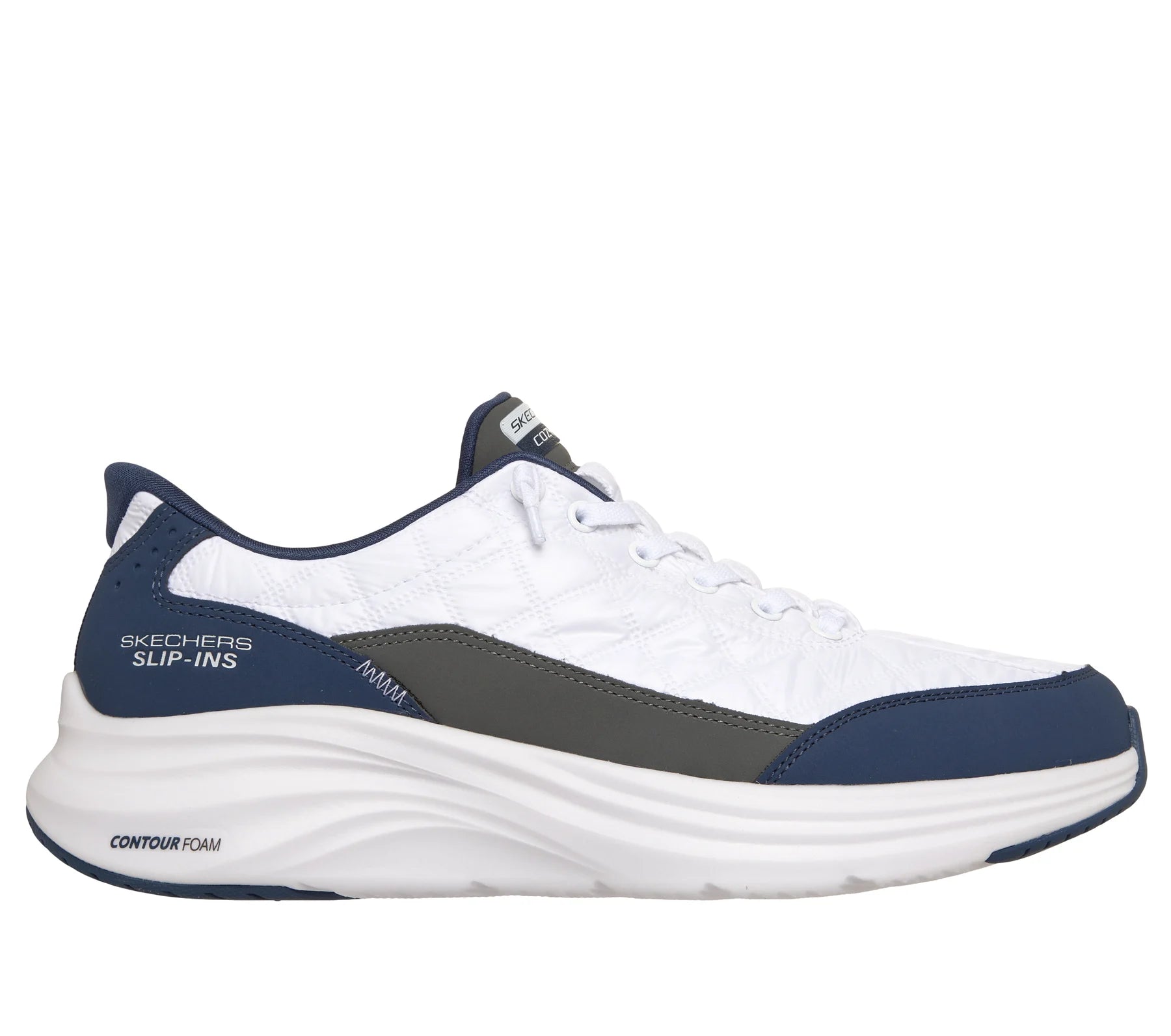 Skechers Sports Cozy Fit Slip-Ins Sneakers Contour Foam - White Navy