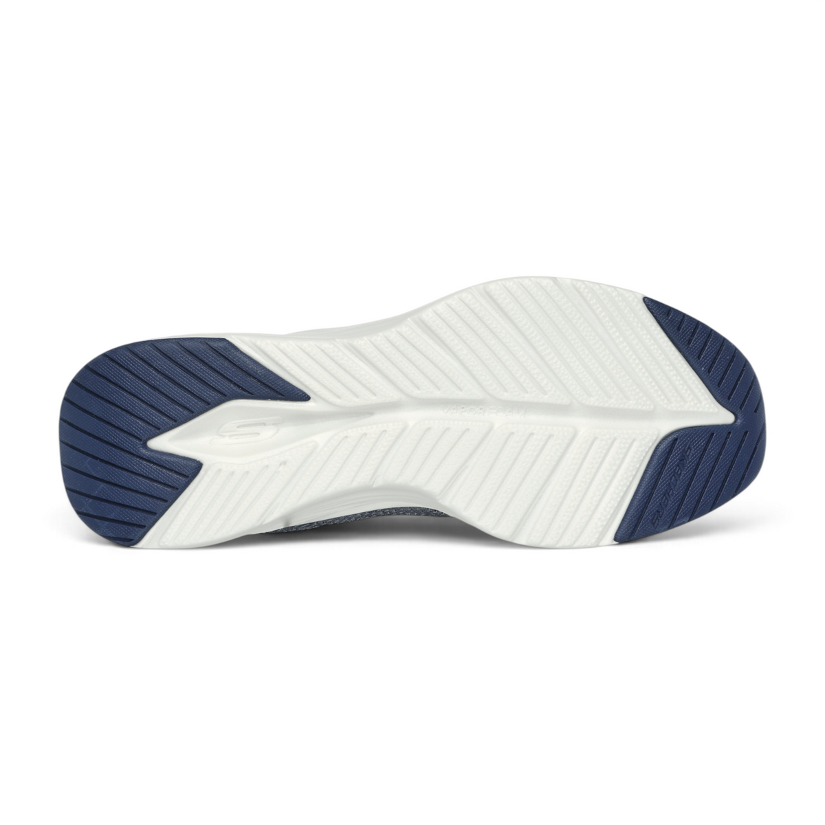 FRG VAPOR LITE VARIEN sneaker outsole featuring a white foam midsole and blue rubber traction pads